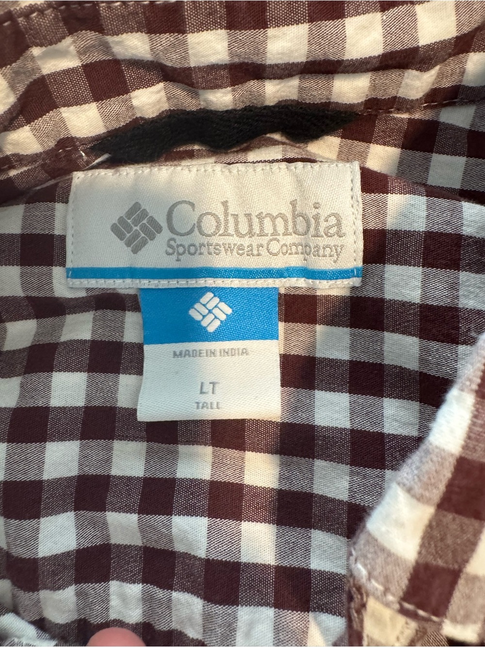 Columbia Men's Brown & White Check Button-Down Shirt - Picture 2 of 5